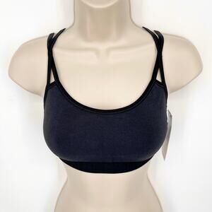 Spiritual Gangster Sports Bra NEW Sz XS/S Black Criss Cross Strappy Racerback